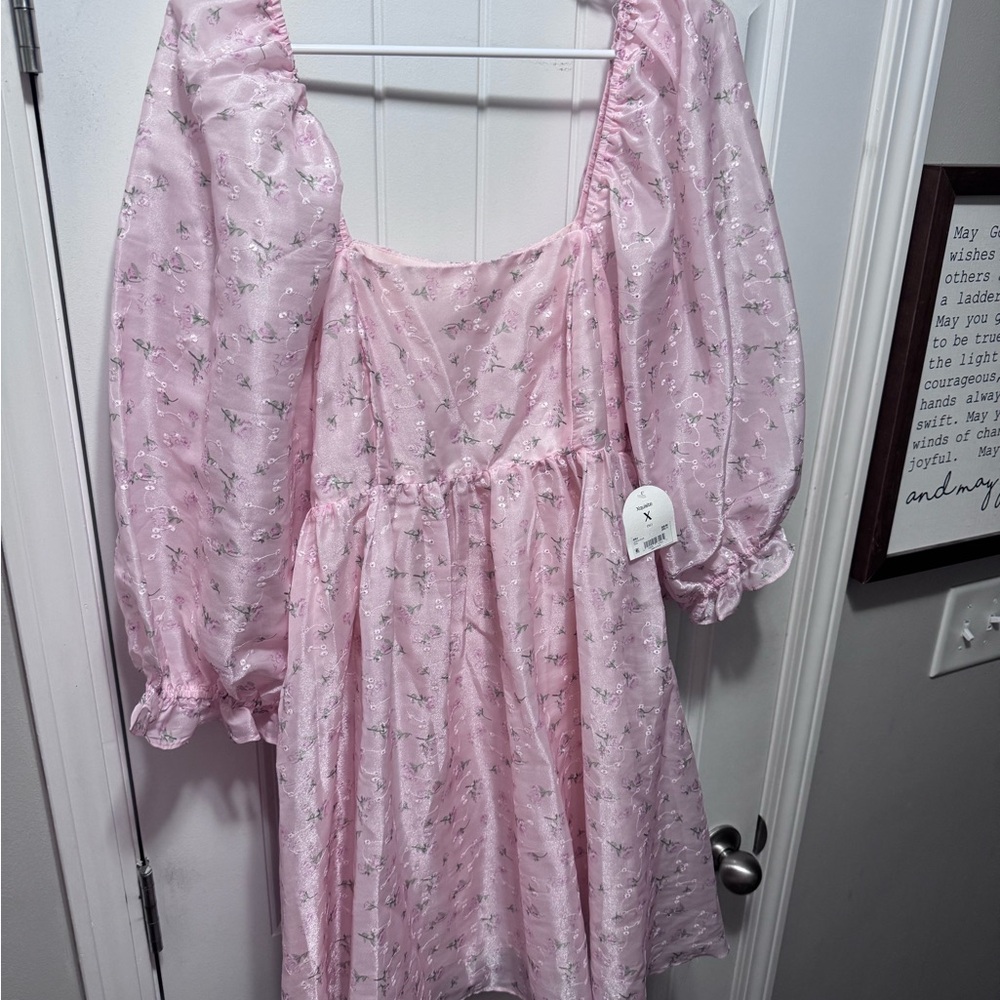 ARULA Pink Floral Mini Dress